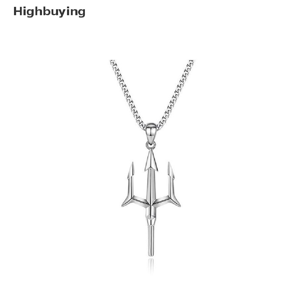 Hbid Neptune Trisula Kalung Pria Pasang Merek Niche Desain Tinggi Rasa Perhiasan Fashion Pria Hadiah Glory