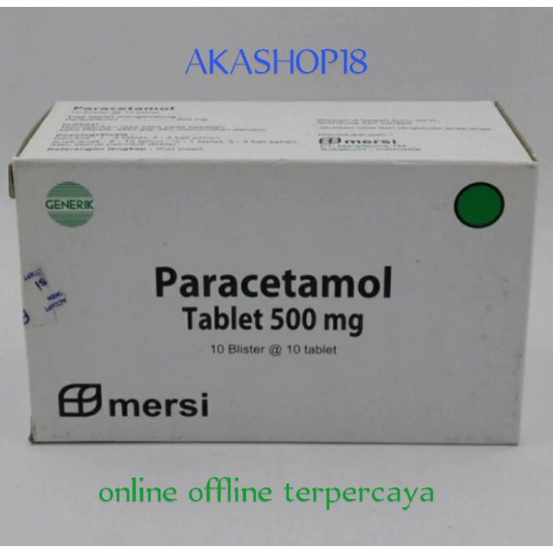 Jual PARACETAMOL MERSI PERBOX ISI 100 TABLET | Shopee Indonesia