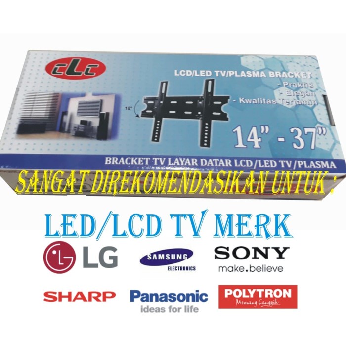 BRACKET UNTUK TV SHARP , SAMSUNG, LG , DLL LED UKURAN 14 - 32