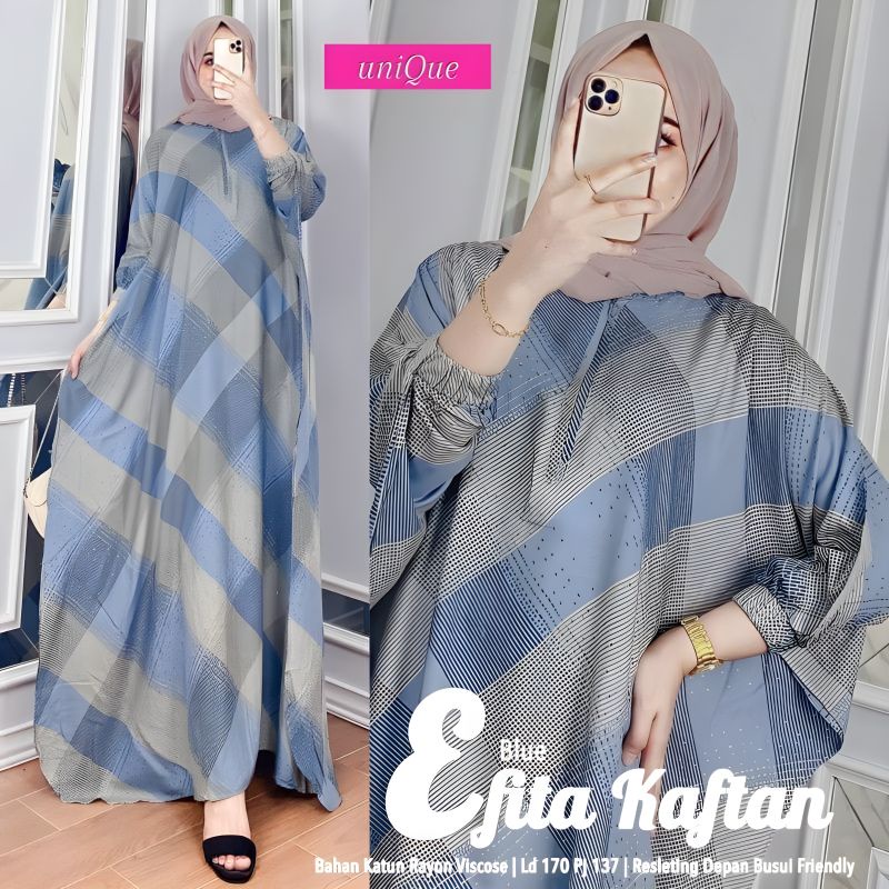 Efita Kaftan / Gamis Twill Ori Super HQ / Gamis Kaftan