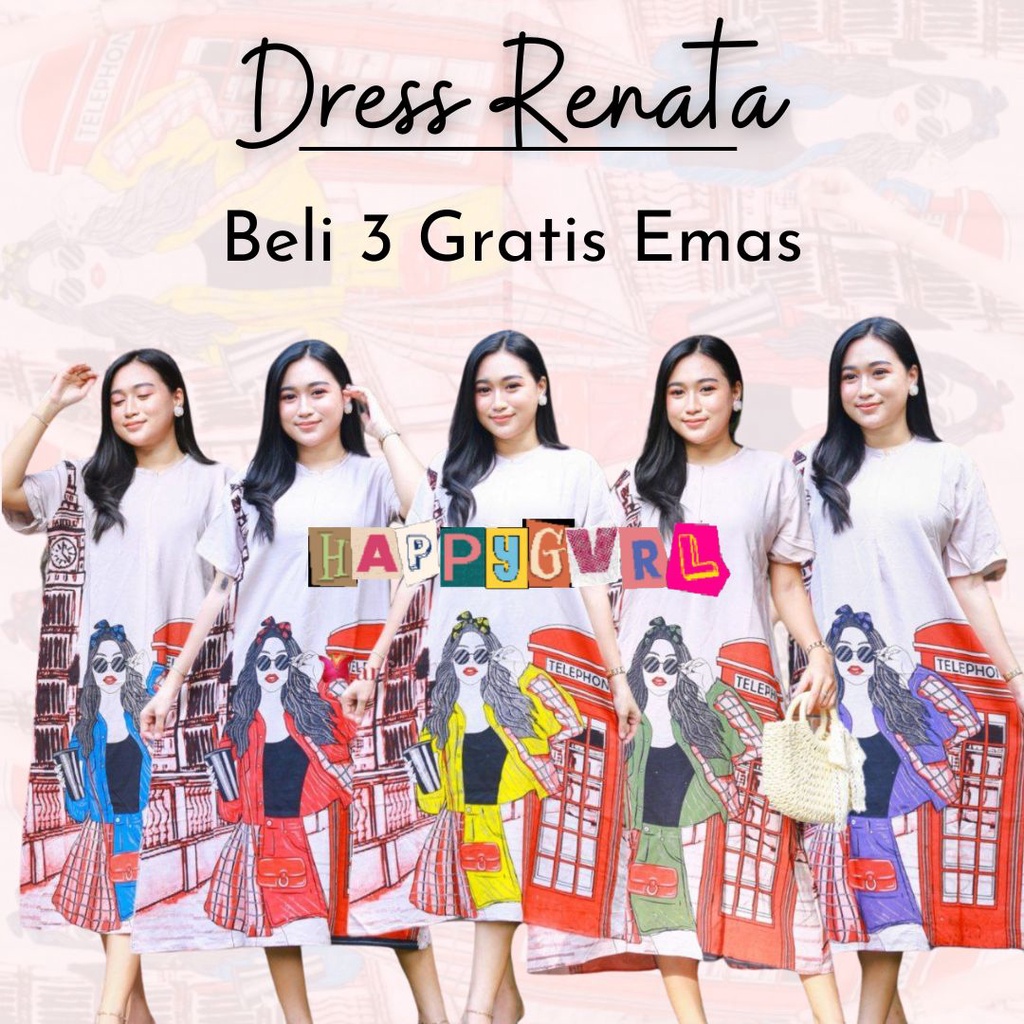 ( Beli 3 Gratis Emas) Baju Daster Dress Shofia London Busui Kekinian Murah Wanita Jumbo LD 120 Kimon