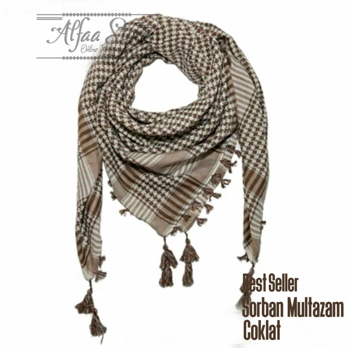 Sorban Multazam Pria Dewasa Dasar Putih