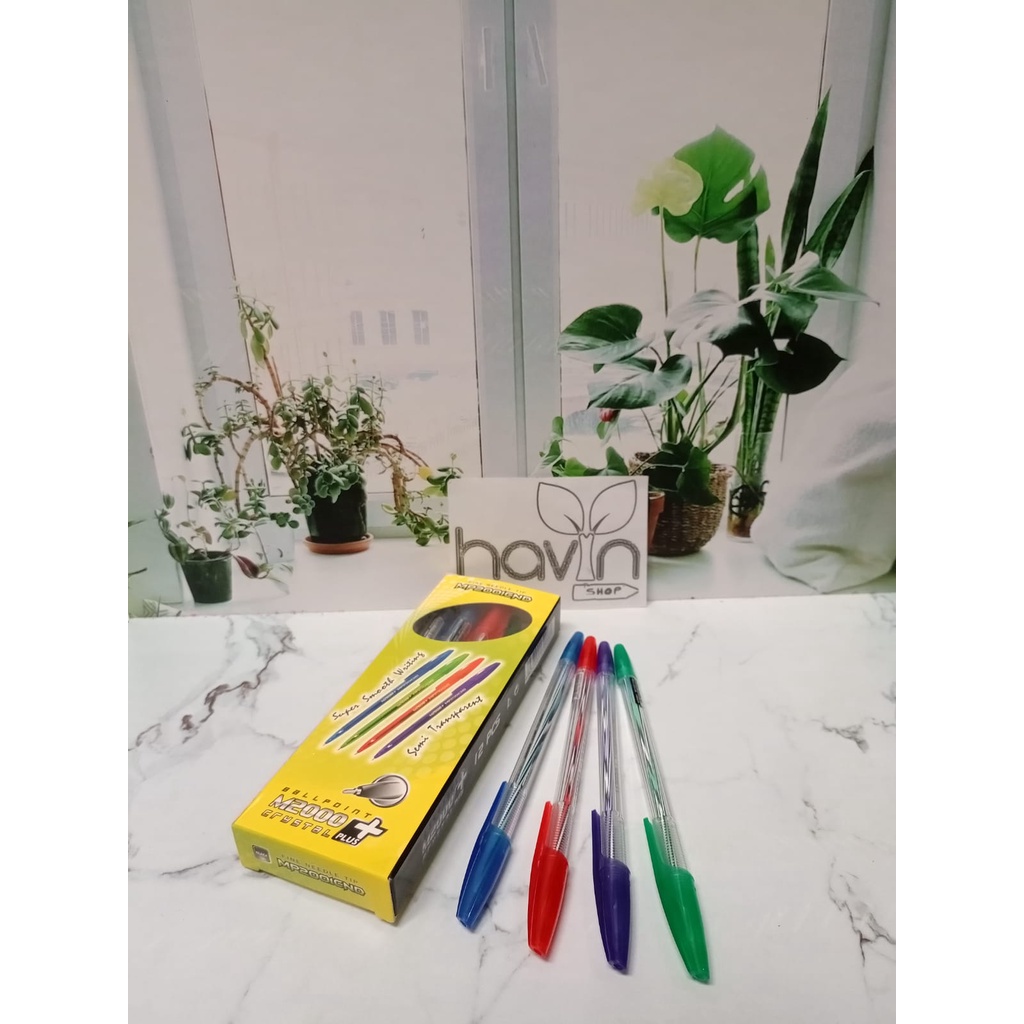 

(12PC) BALLPOINT PEN PULPEN SPIRAL MURAH MP2001CND CRYSTAL