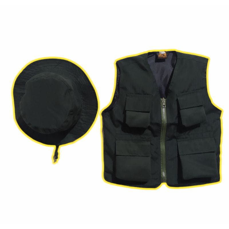 ROMPI ANAK HIJAU ARMY // ROMPI PETUALANG Adventurer's vest // ROMPI TERBARU KANTUNG D BELAKANG