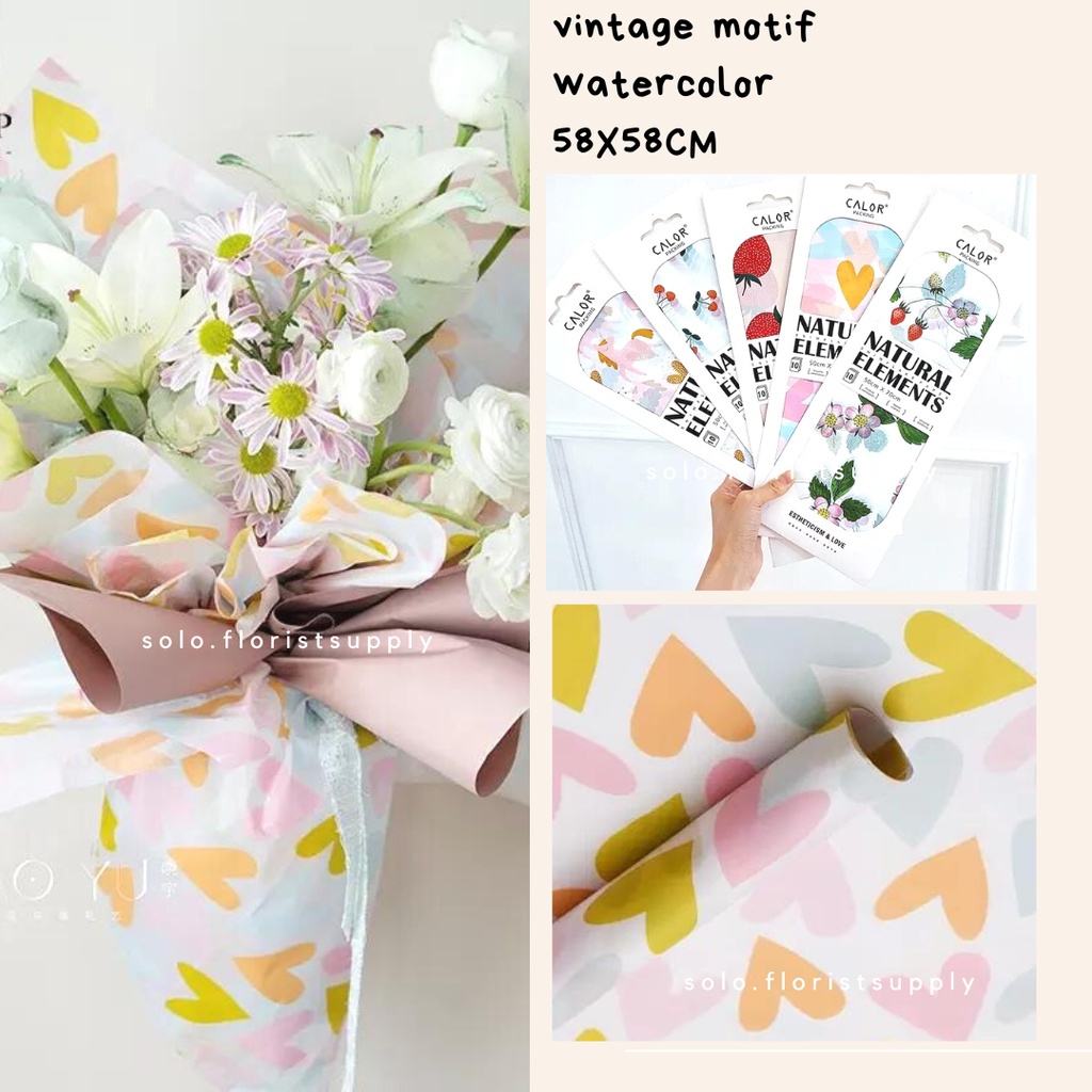 

WRAPPNG PAPER VINTAGE MOTIF WATERCOLOR Kertas Kado Lucu Eceran Kertas Kado Aesthetic / Wrapping Paper TISU PAPER TISSUE PAPER CRAFT PAPER BABY GIFT DRAWING PAPER ESTETIK KERTAS KADO HARVEST WATERPROOF CELLOPHANE FLOWER WRAPING BUNGKUS BUKET BUNGA