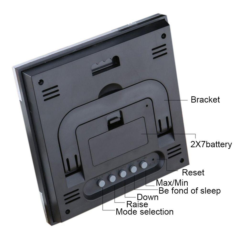 Top Digital Thermo-Hygrometer Jam Alarm Indoor Jam Suhu LCD