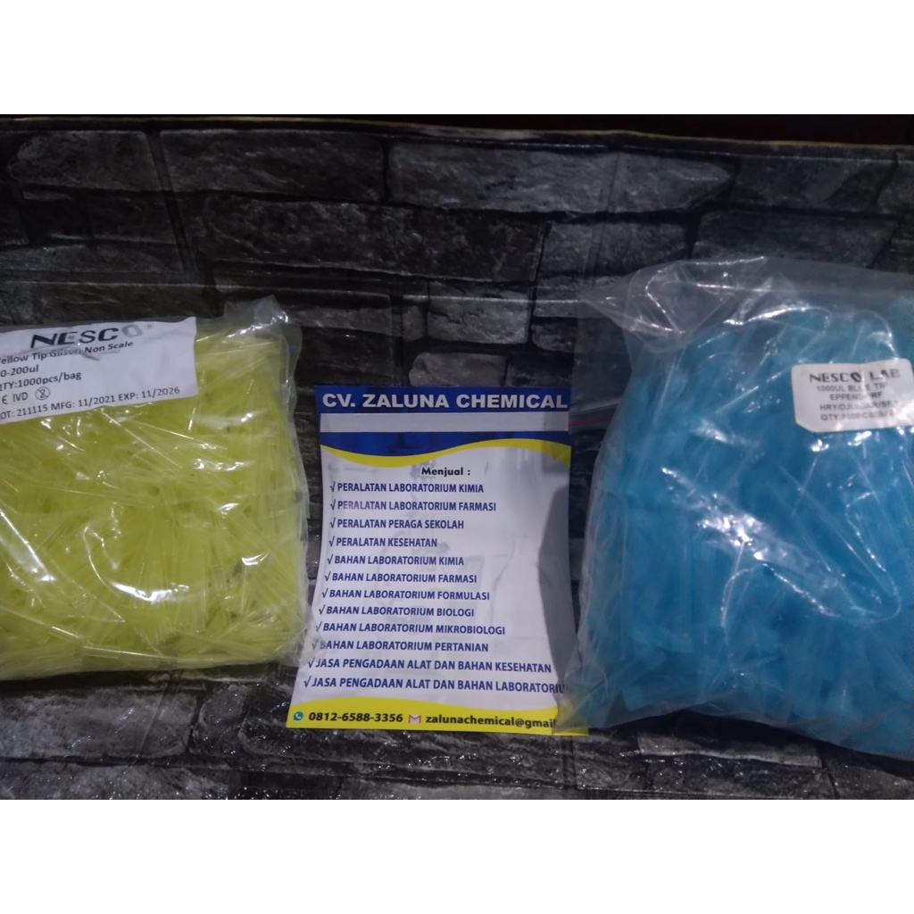 Mikrotip Mikropipet / Blue Tip 1000 uL / Bluetip / yellow tip Nesco ecer 1 pcs