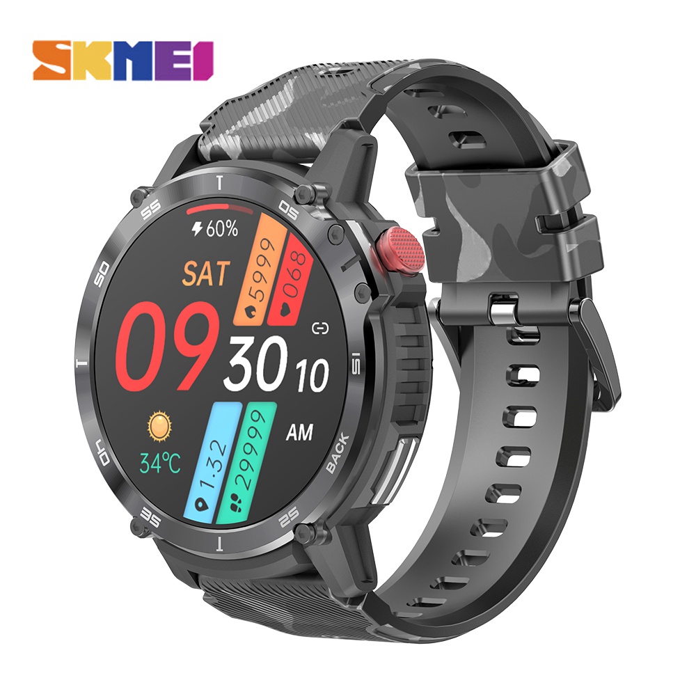 Skmei Jam Pintar Pria Jam Tangan Sport Smartwatch Olahraga Memori 4G +400 mAh Baterai Besar