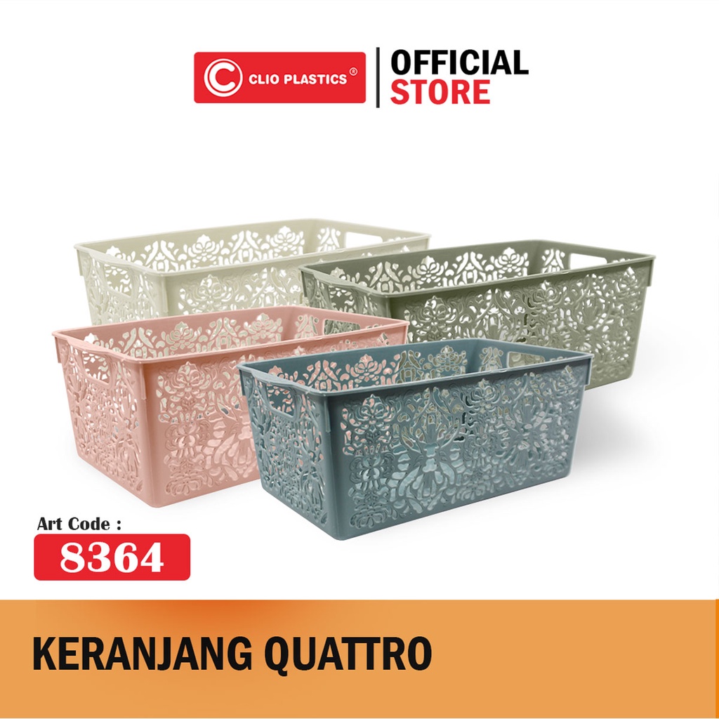 CLIO Keranjang Serbaguna Quattro 8364 Tempat Keranjang Plastik Serbaguna / Keranjang Kaos Kaki /  St