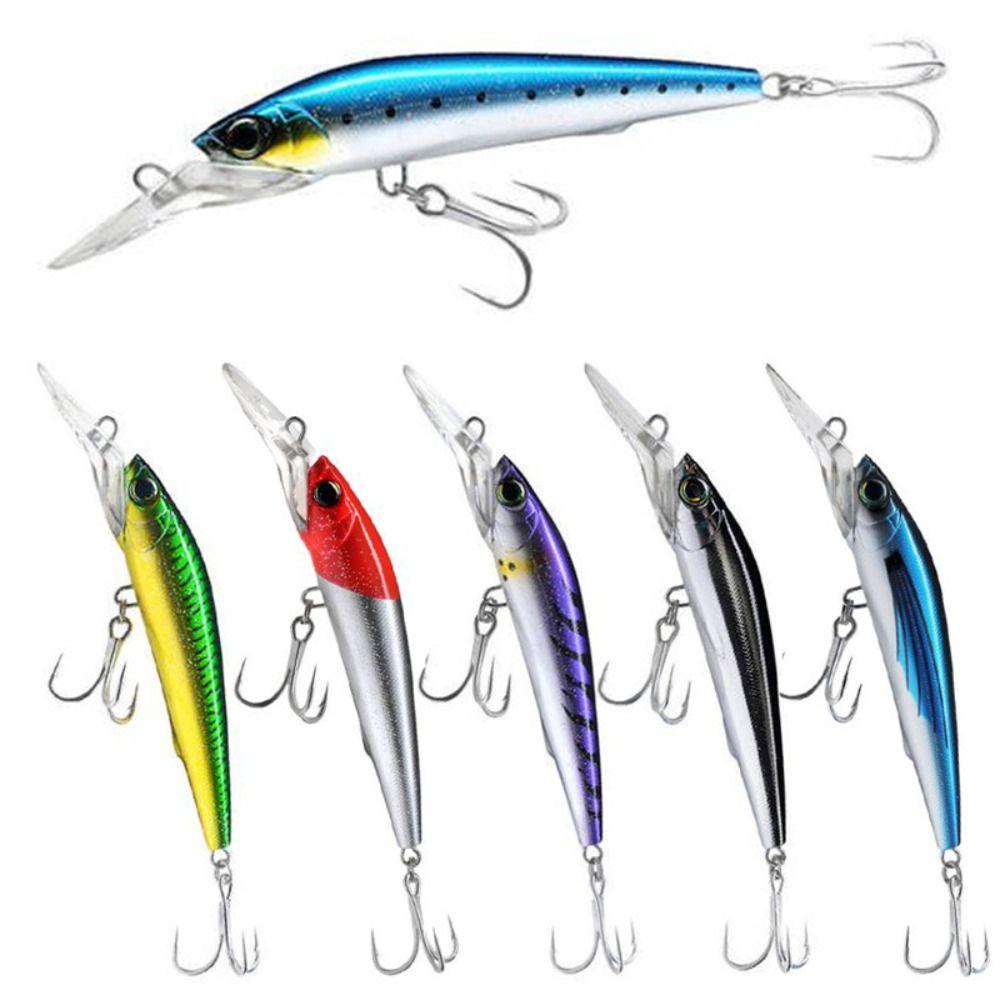 Umpan Ikan Kecil Tenggelam TOP Multicolor Crankbaits Tackle Striped bass Minnow Lures