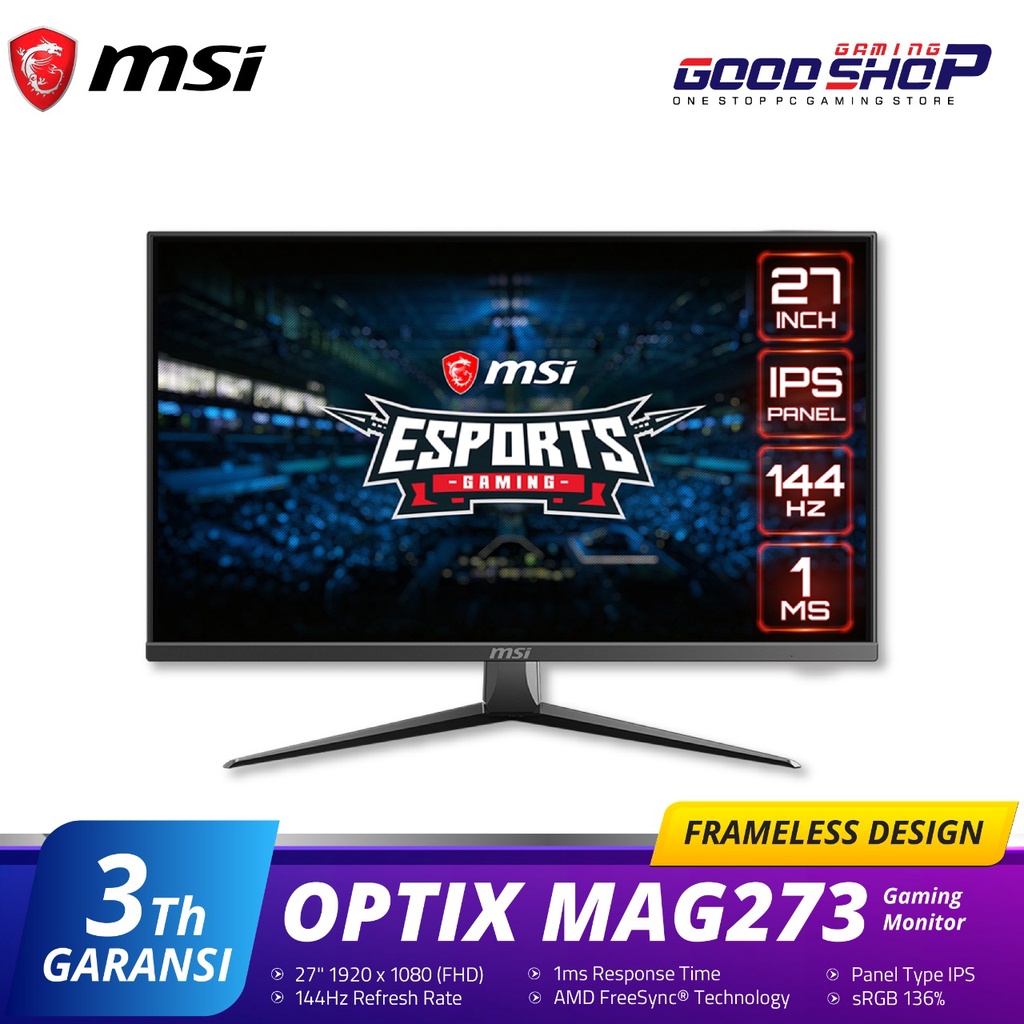 MSI Optix MAG273 144Hz 27&quot; IPS FHD AMD FreeSync - Gaming Monitor