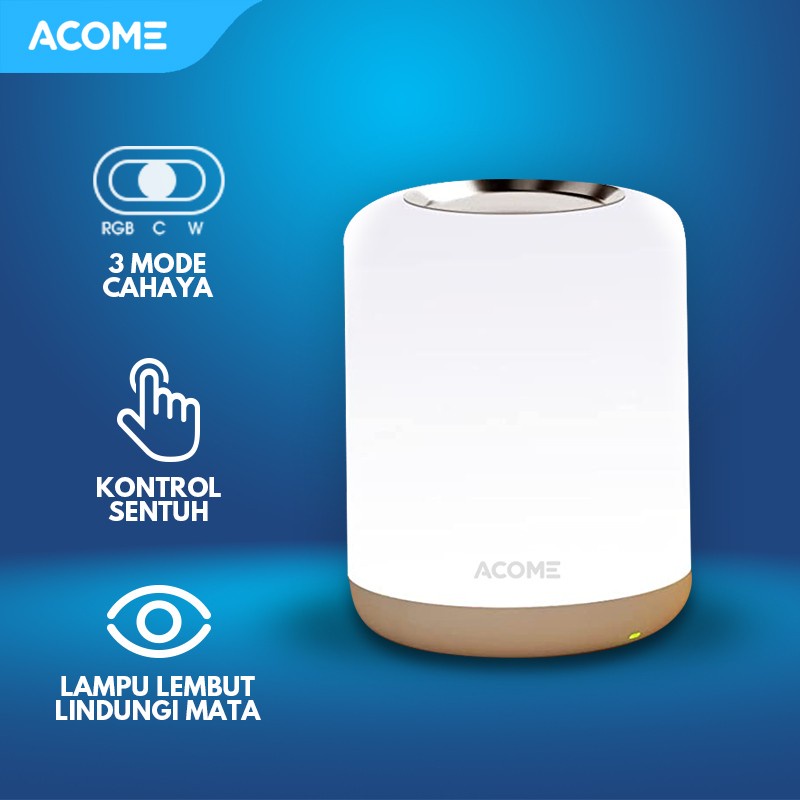 ACOME Lampu Smart Multicolor 16 Juta Warna Cold Light Warm Light ALP03