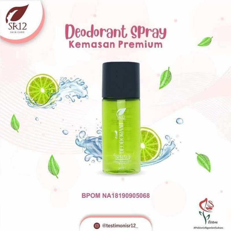 deodorant SR12 penghilang bau ketiak pemutih ketiak atasi bau kecut bau asem penghilang noda baju no