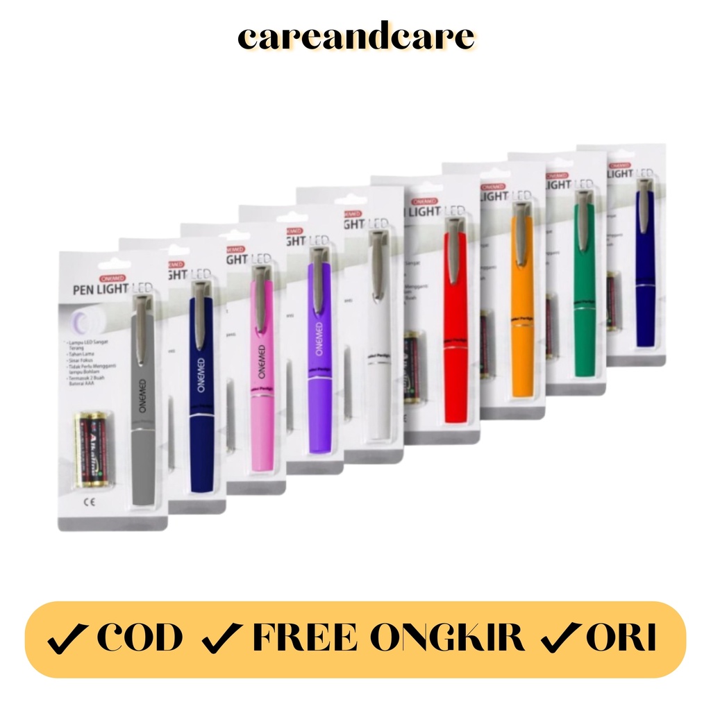 PENLIGHT LED ONEMED PENA SENTER LAMPU SINAR PUTIH MEDICAL ONLINE MEDICALONLINE