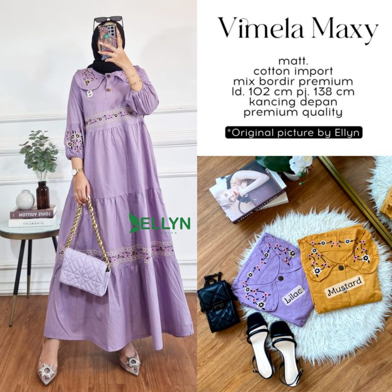 vimela maxy / gamis bordir