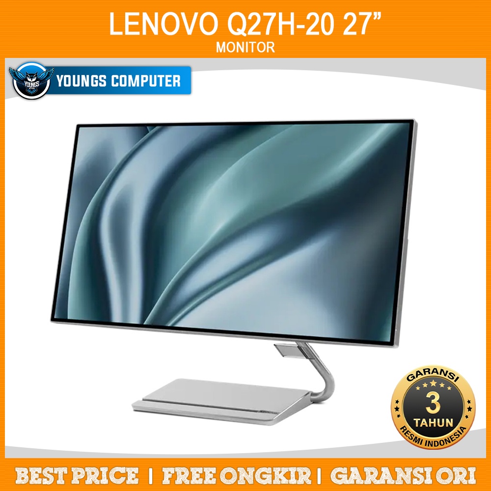 MONITOR LED LENOVO Q27h-20 27&quot; IPS 1440p 2K USB-C Speaker Ergo Stand