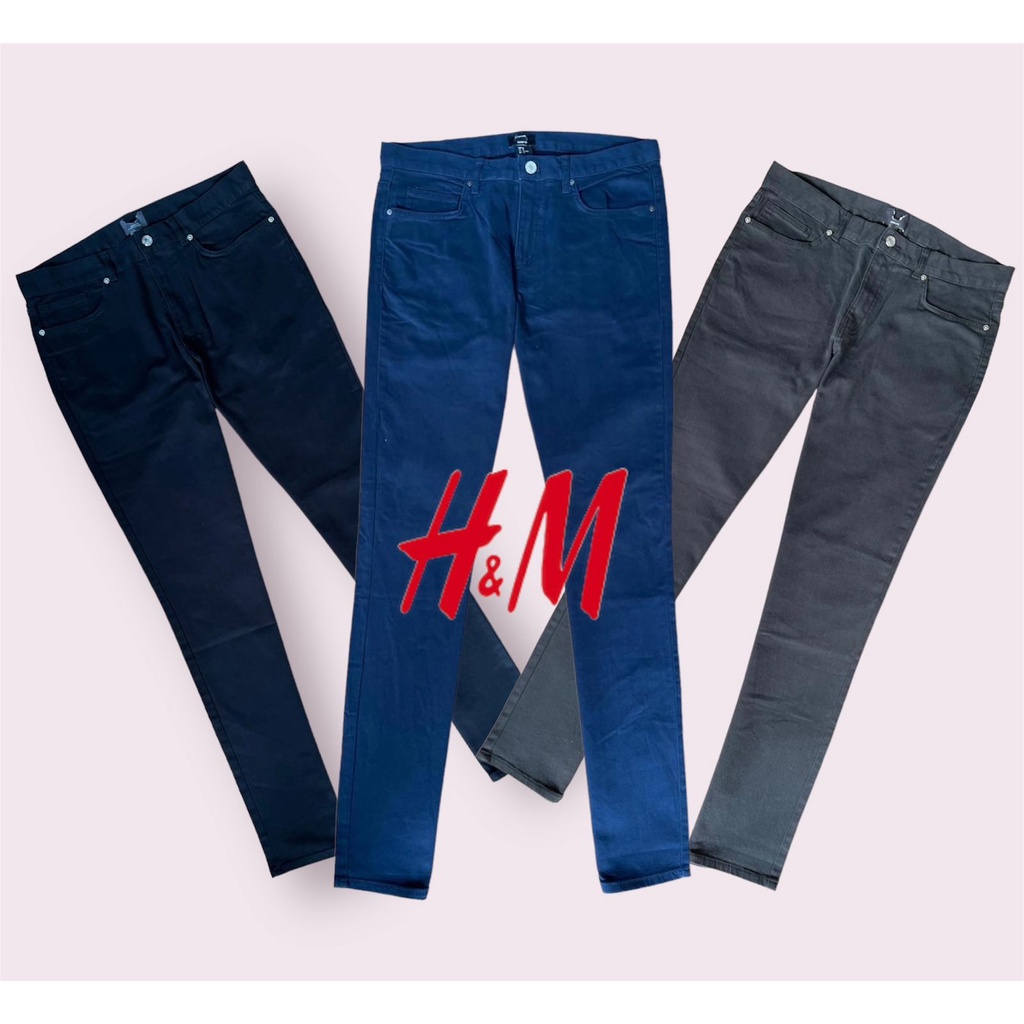 CELANA PANJANG PRIA JEANS H&M LONG PANTS SKINNY ORIGINAL