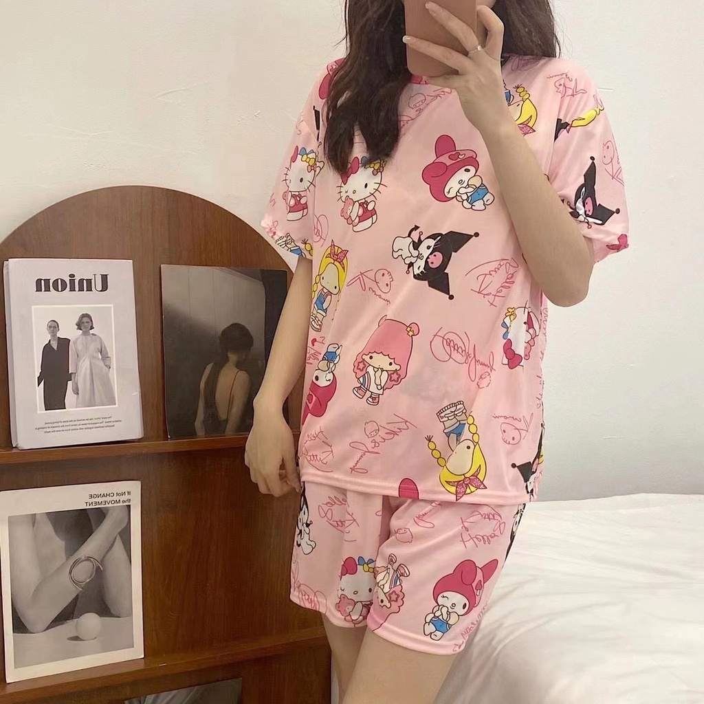 ❤ MIMI ❤  Baju Tidur Piyama Import HP / Baju Tidur Piyama Import Setelan Pendek Baju Tidur Lucu