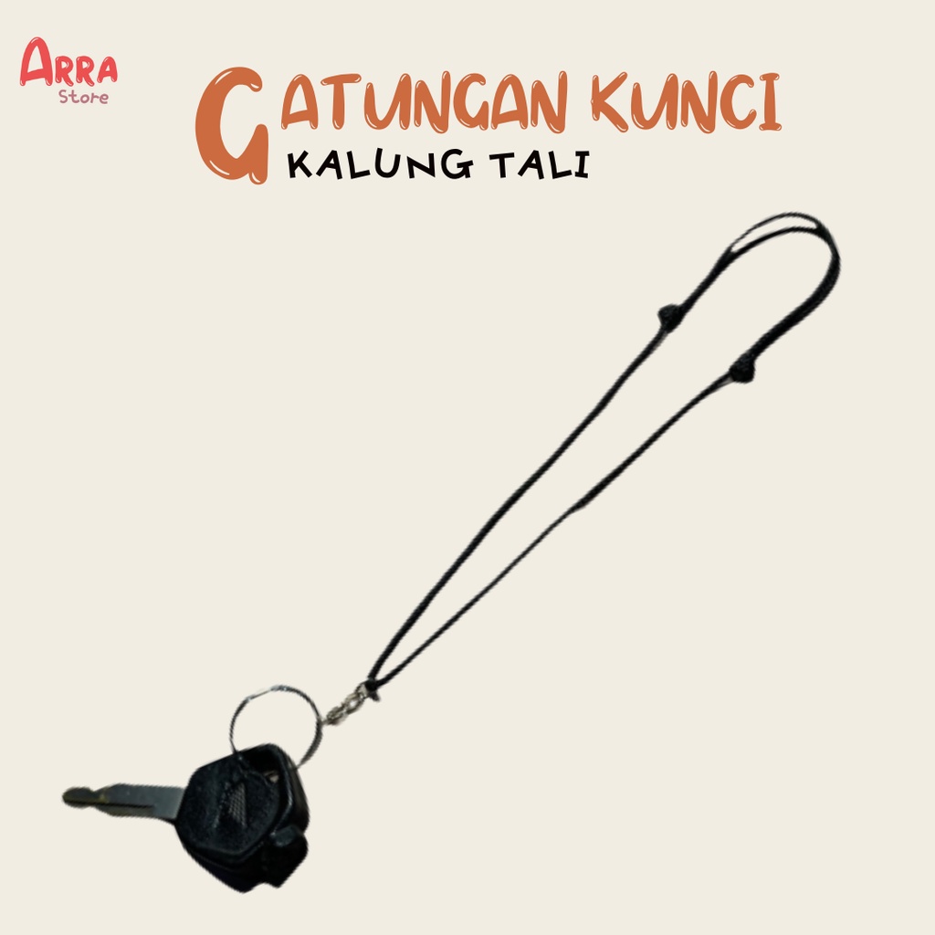 Kalung Gantungan Kunci Tali Gunung Prusik Polos Motif