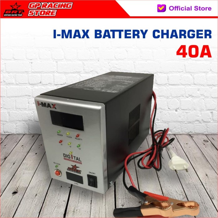 BATERE CHARGER CAS AKI MOBIL-MOTOR 40A BRT IMAX SMART CHARGER