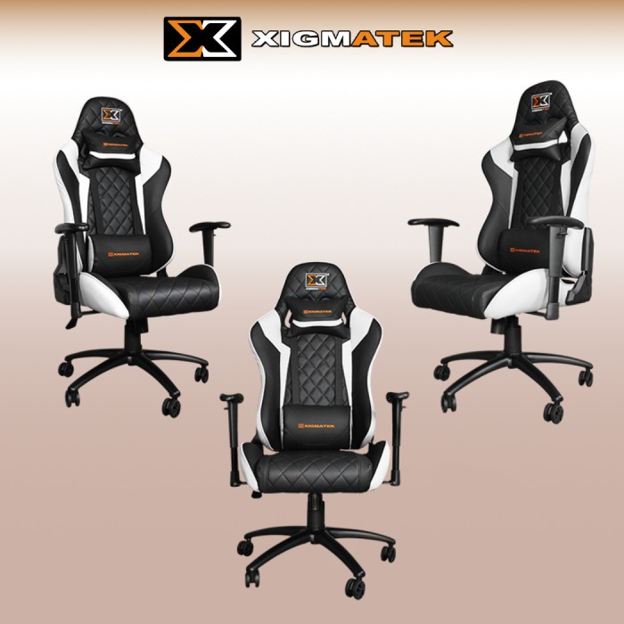 GAMING CHAIR / KURSI GAMING XIGMATEK HAIRPIN WHITE