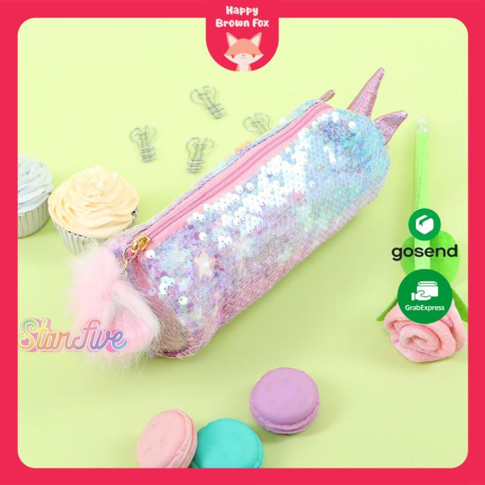 

TEMPAT PENSIL SEKOLAH ANAK SEQUIN UNICORN STARFIVE