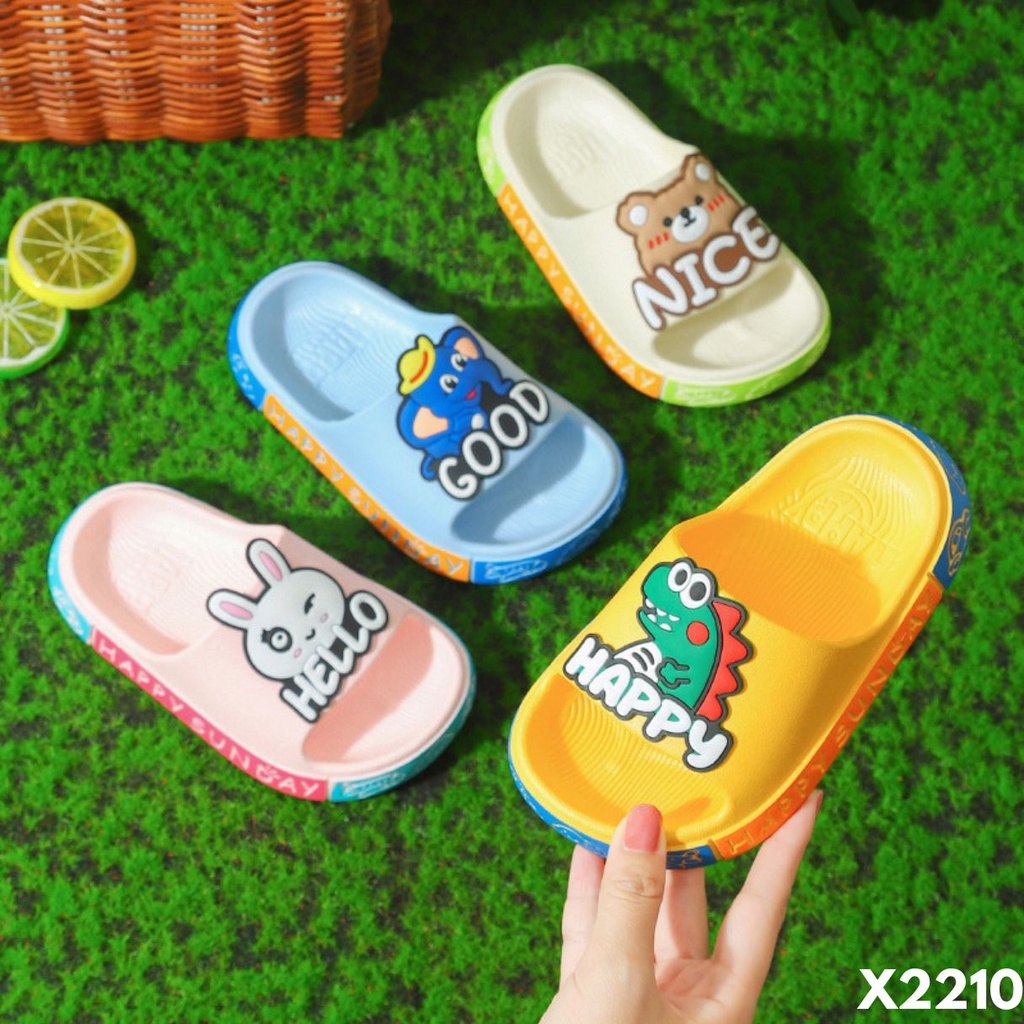 SANDAL ANAK-ANAK SLIP-ON MOTIF LUCU FAVORITE BAHAN RUBBER BERKUALITAS IMPORT 2210