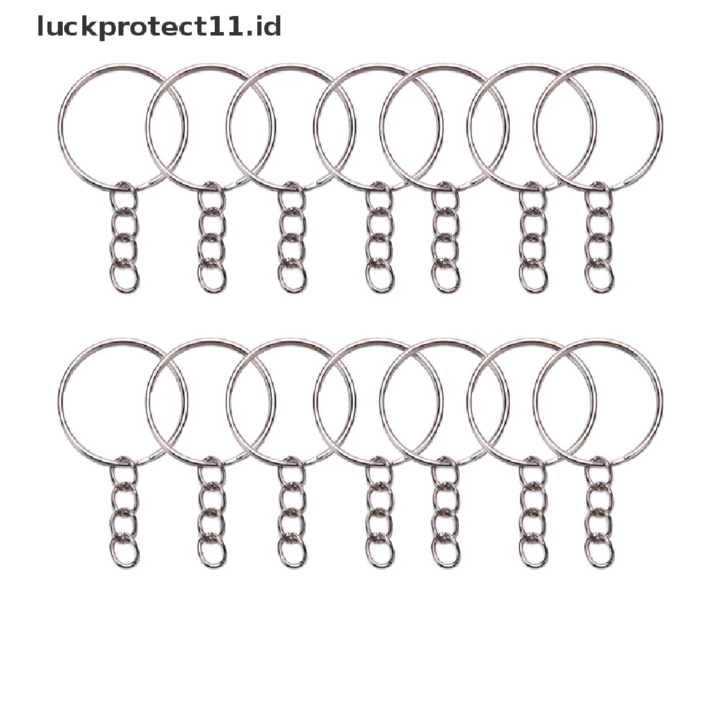 /Fashion Hot// Fashion// 100 Pcs Keyring Gantungan Kunci Split Jump Rings Bulk Ring DIY Perhiasan Key Chain Craft.