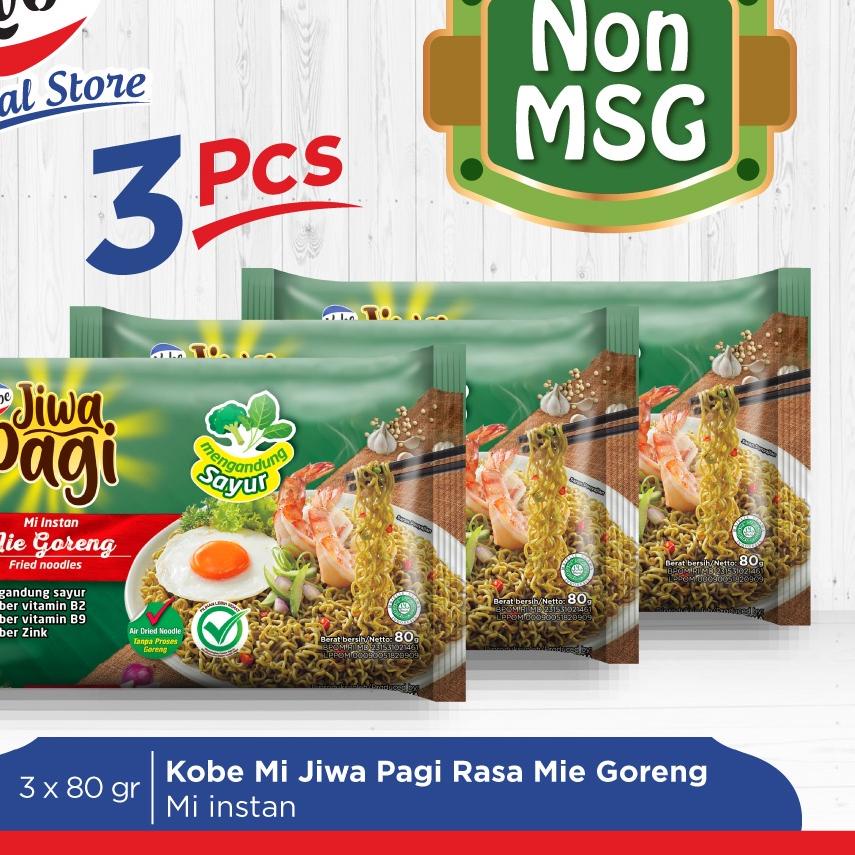 

5.5 BRANDS FESTIVAL Mie Jiwa Pagi 80gr - Mie Sehat - Rasa Mie Goreng x 3pcs