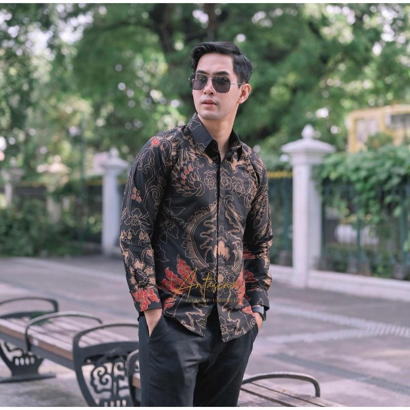 KEMEJA BATIK MODERN SLIMFIT PANJANG BAHUN KATUN HALUS FULL FURING HALUS