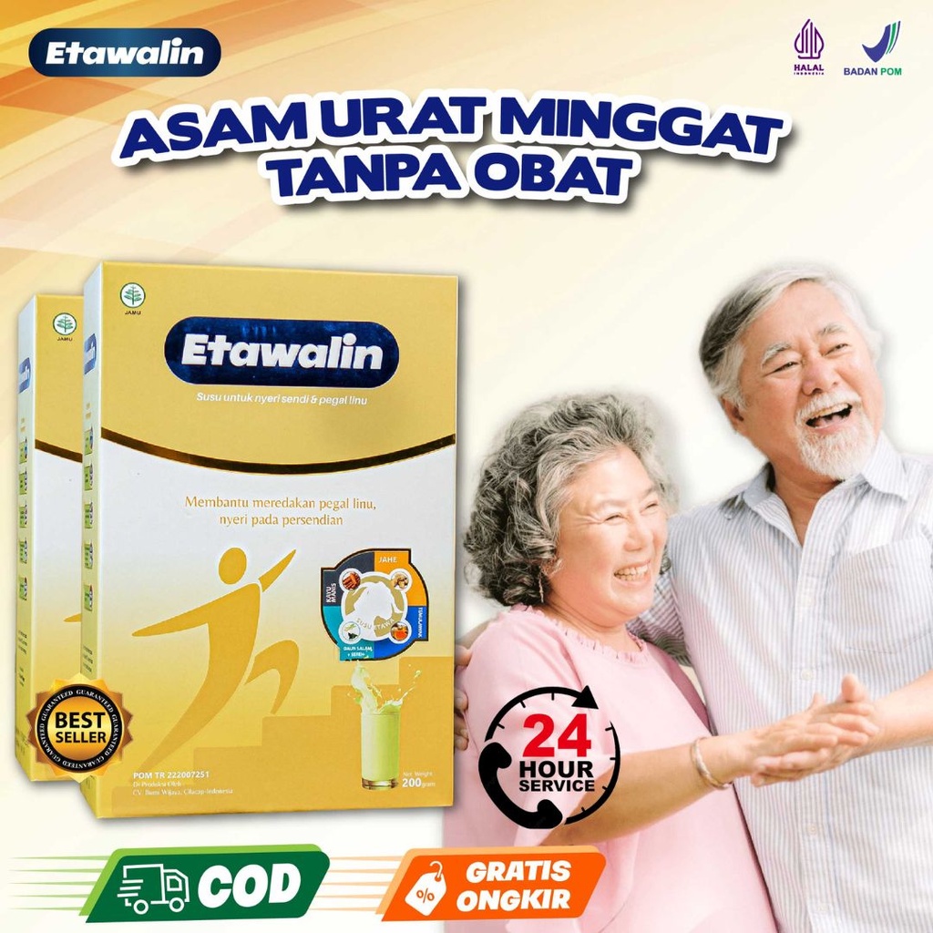 

ETAWALIN Susu Kambing Etawa Herbal Atasi Masalah Tulang Sendi Asam Urat Pegal Linu Rematik Bebas Kolesterol