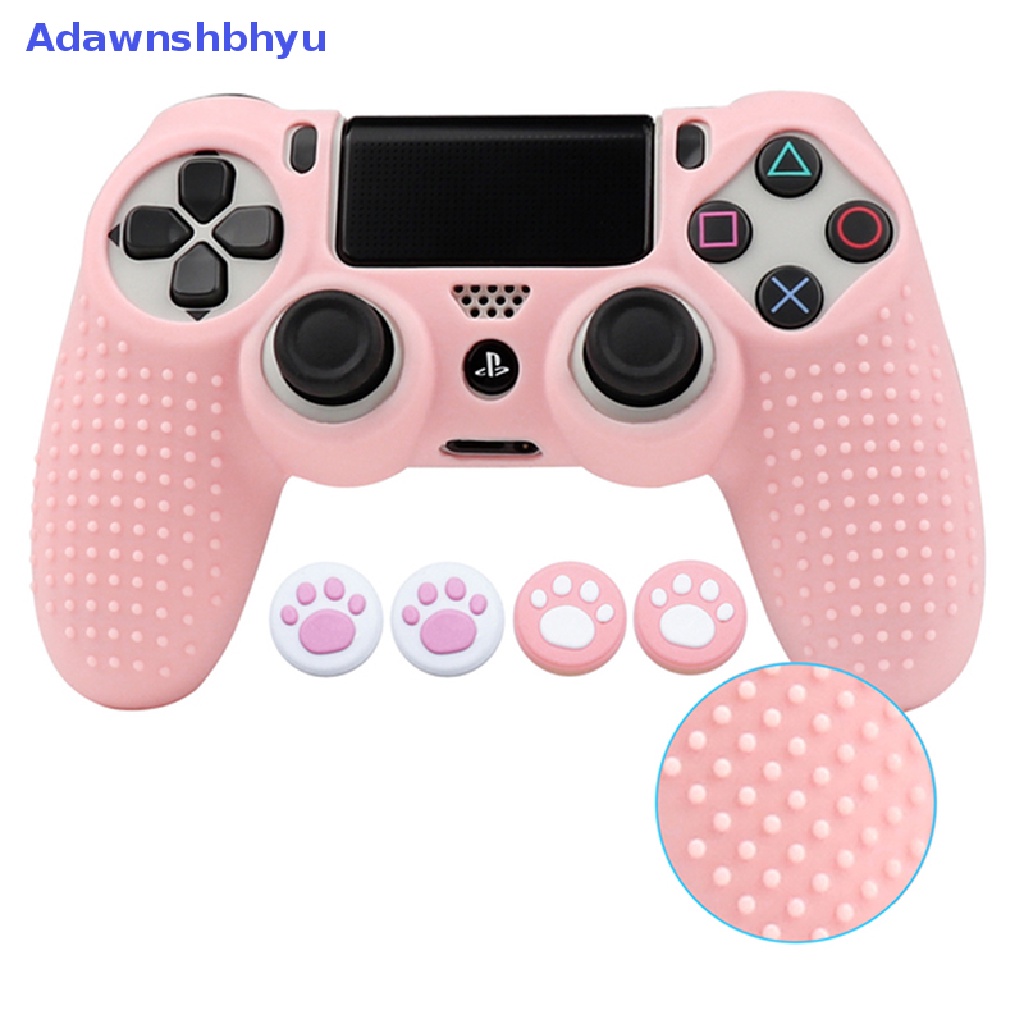 Adhyu Baru Merah Muda Lembut Silikon Pelindung Case Untuk PS4 Controller Kulit Gamepad Case Cover Video Game Aksesoris Untuk PS4 Joy Cases ID