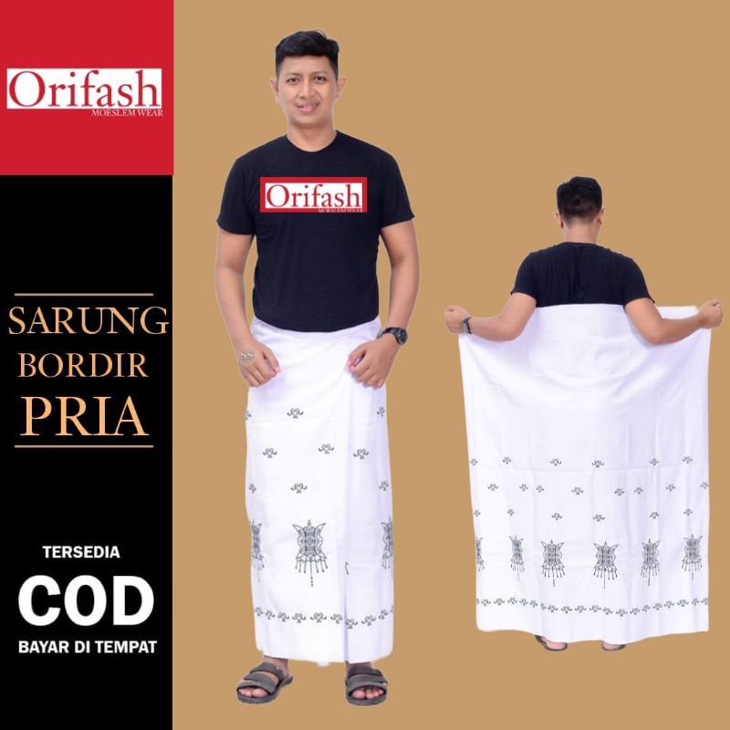 BAJU KOKO MUSLIM DEWASA LENGAN PENDEK BAJU KOKO PRIA BORDIR BAHAN KATUN HALUS DAN ADEM