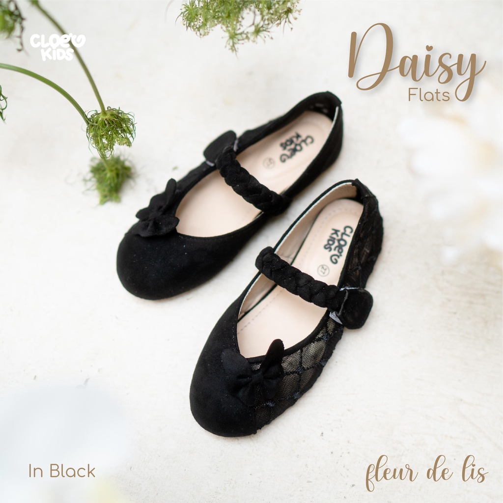 CLOEVKIDS - Daisy Size 22-35 Flatshoes Sepatu Pesta Ballet Anak Perempuan - Fleur De Lis