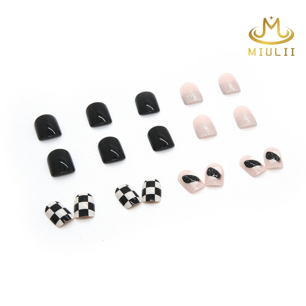 MIULII / KUKU PALSU A0654 / 24PCS / 3D / NAIL ART / CUTE / FREE LEM JELLY / KUTEK