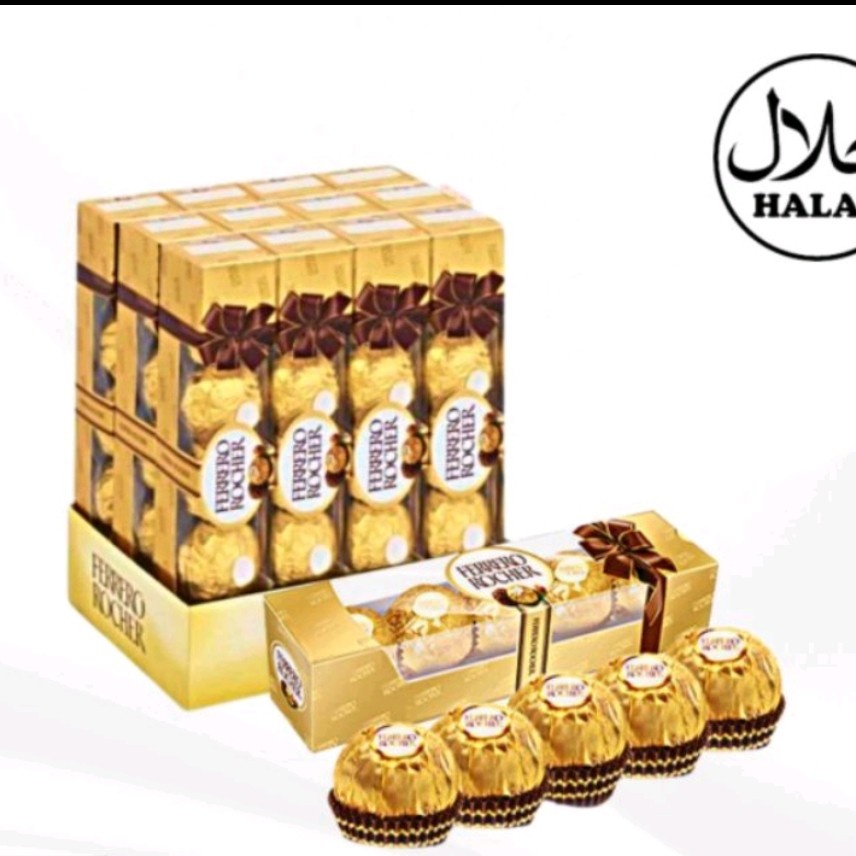 

coklat ferrero rocher T5 T3 / coklat ferreo rocher isi 5 / isi 3halal