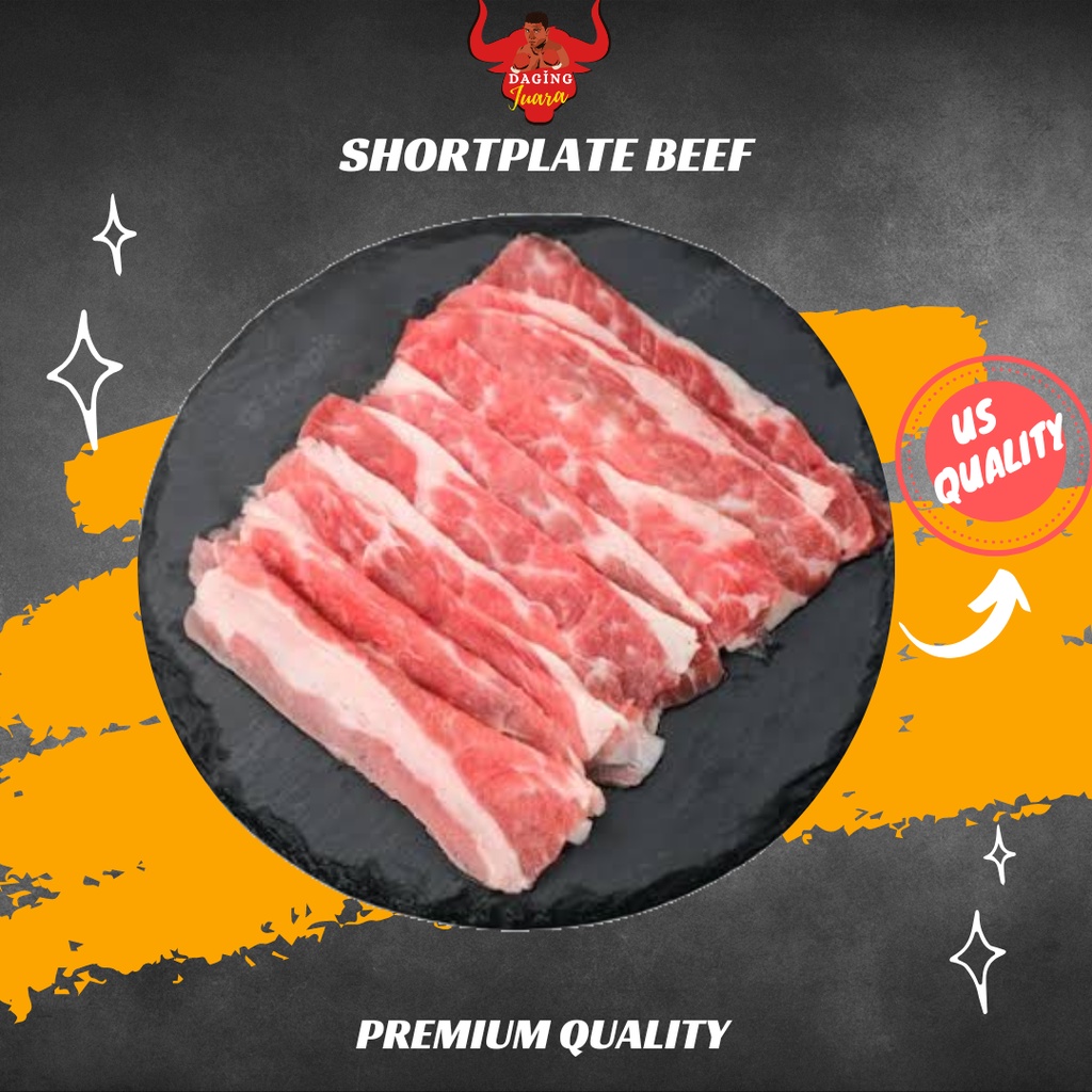 Shortplate US Premium / Daging sapi Slice / Beef Slice 250gr 500gr 1kg