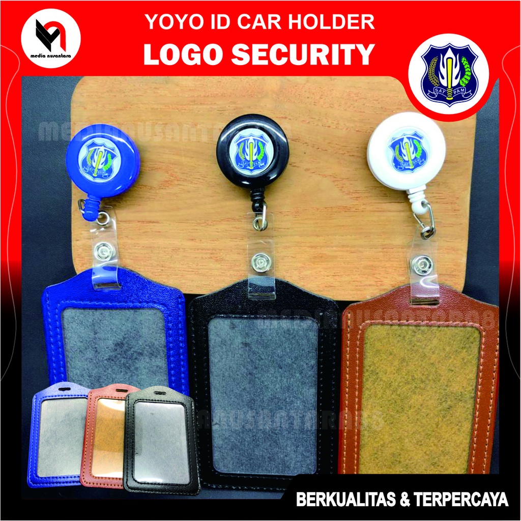 

GANTUNGAN YOYO ID CARD KULIT SINTESIS LOGO SATPAM SCURITY