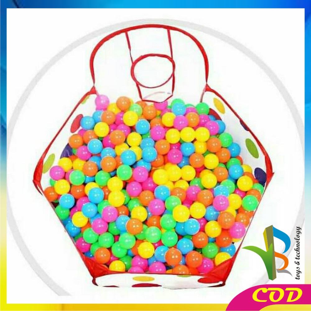 RB-M7 Mainan Kolam Mandi Bola 1.2m Tenda Keranjang Mandi Bola Anak + Ring Basket Hadiah Ulang Tahun