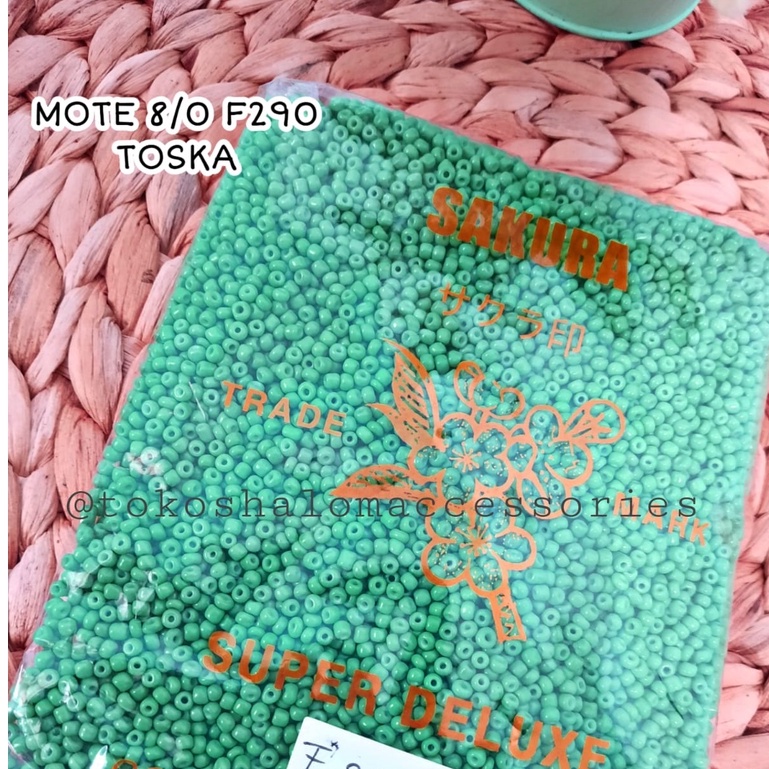 450 GR MOTE PASIR 8/0 F290 TOSKA DOP/MANIK /KERAJINAN TANGAN GELANG DAN KALUNG /MONTE /DIY