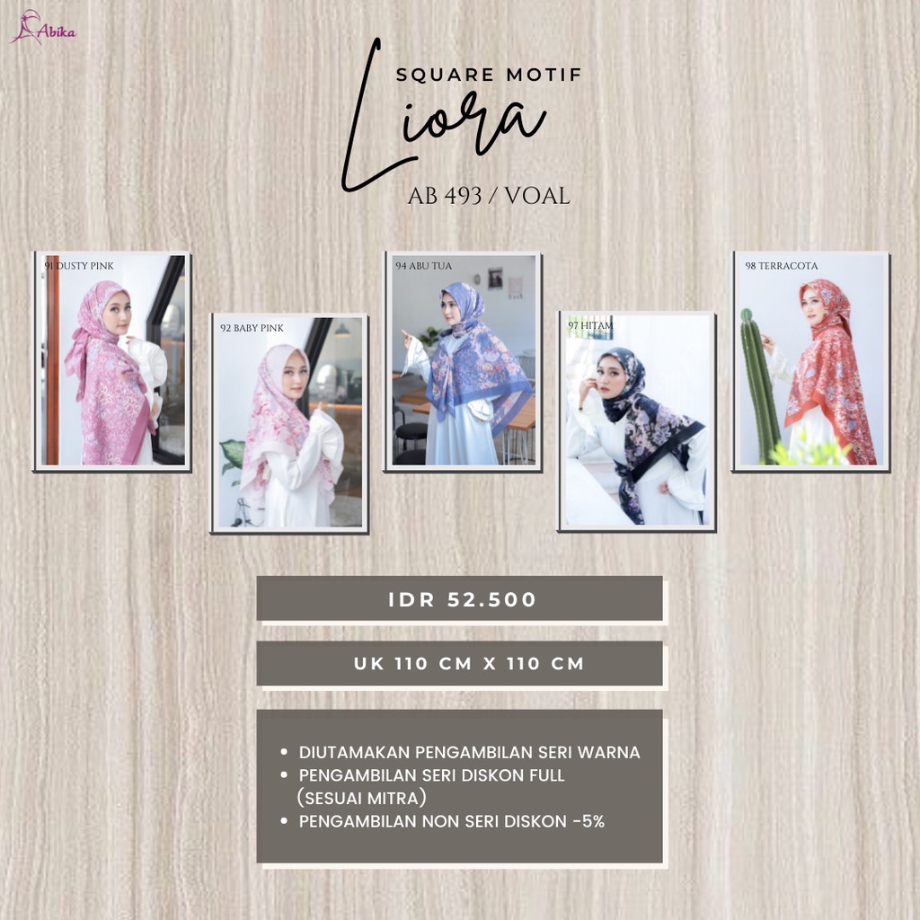 Kerudung segi empat abika liora