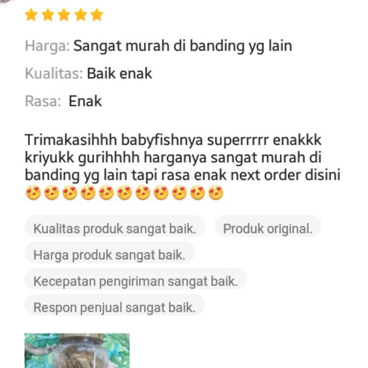 

Ready Stok Baby Fish Crispy 500gr | Baby Fish Ikan Crispy 500gr