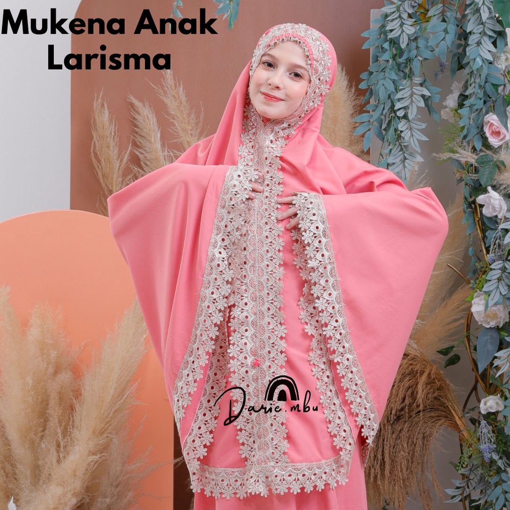 Mukena Anak Renda Mewah Larisma Seris Katun Mikro Premium