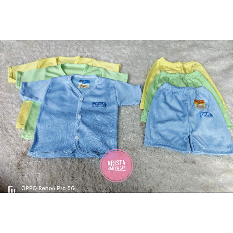 ARISTAbaby - paket hemat baju+celana bayi fullwarna polos