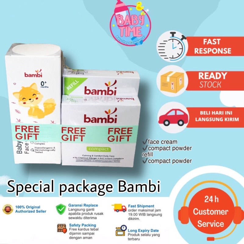 Bambi Baby Face Cream ( Tube ) 50ml / sun cream bayi / pelindung wajah bayi bambi