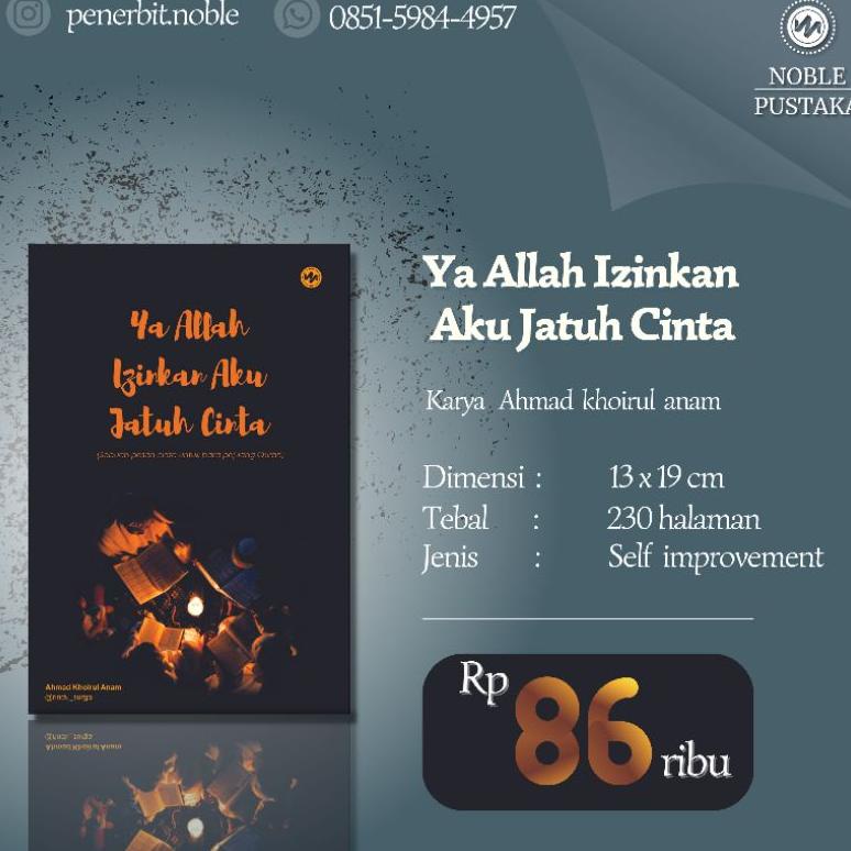 BISA COD Penerbit Noble Buku Motivasi Menghafal Quran Ya Allah Izinkan Aku Jatuh Cinta karya Ahmad K