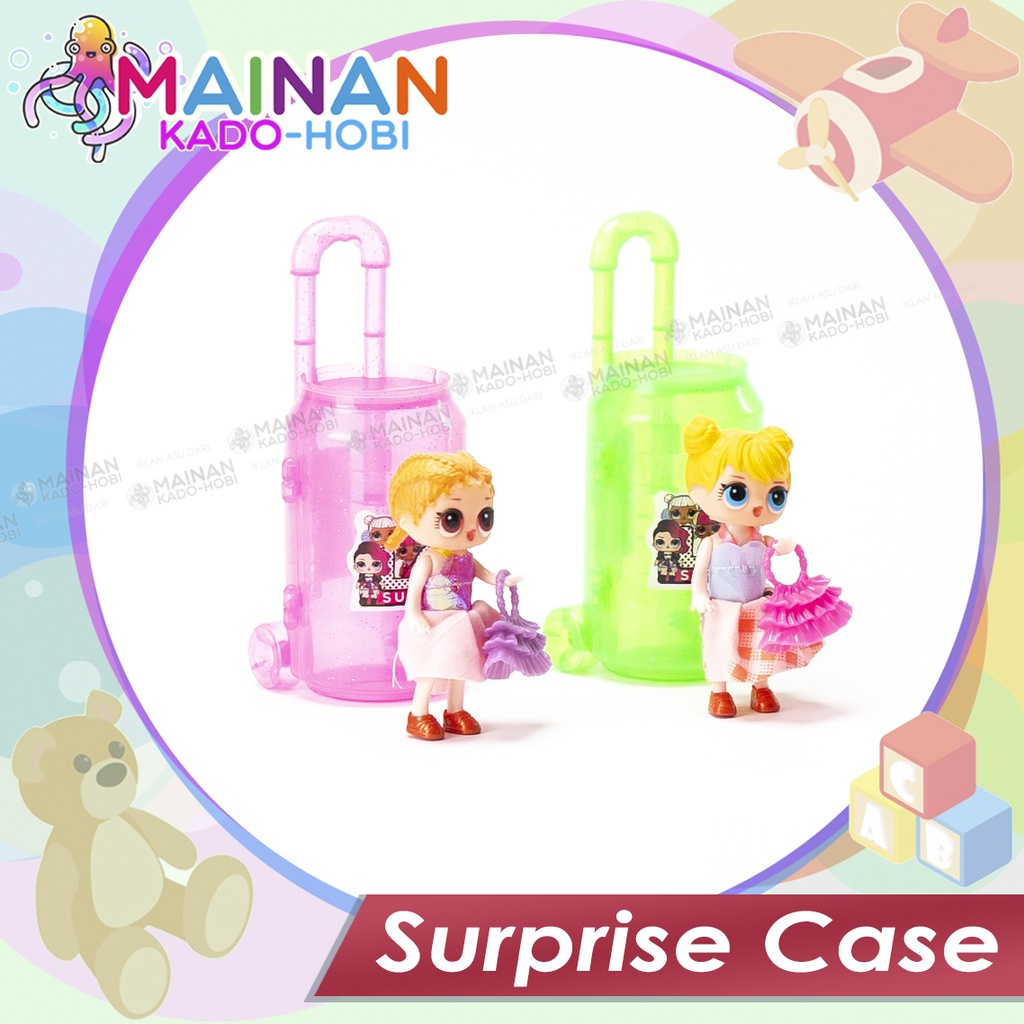 MAINAN ANAK KOPER KALENG SUITCASE BONEKA GIRL KARAKTER LOL DOLLS