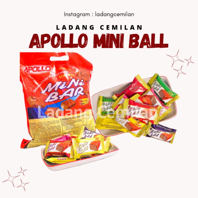 

APOLLO MINI BAR CHOCOLATE ISI 15 PCS ORIGINAL SNACK APOLLO MINI WAFER LADANG CEMILAN