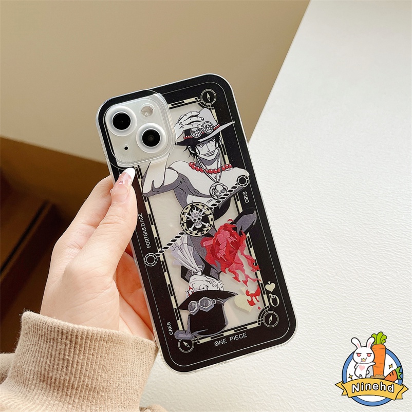 Soft Case Silikon Tpu Anti Slip Motif Kartun Compatible for iPhone 14 13 12 11 Pro Max X Xr Xs Max Se 2020 iPhone 7 Plus 8 7 6 6s Plus Couple Cartoon Animation One Piece Case Series Clear Soft TPU Phone Case Silicone Non-slip Protective Back Cover