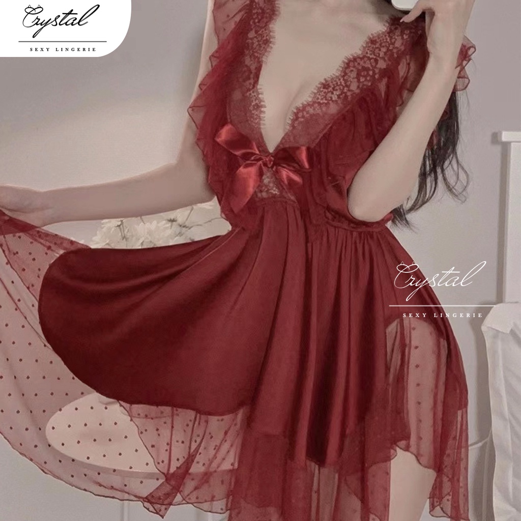 Crystal JESSICA Lingerie Dress Sexy Satin / Baju Tidur Sexy Wanita / Sleepwear Lingerie Satin / Seserahan 157